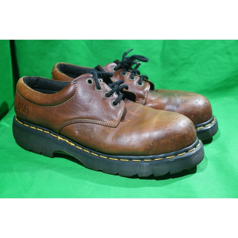 Vintage Doc Dr Martens Steel‎ Toe Chunky England Brown Shoes UK 9 / US 10